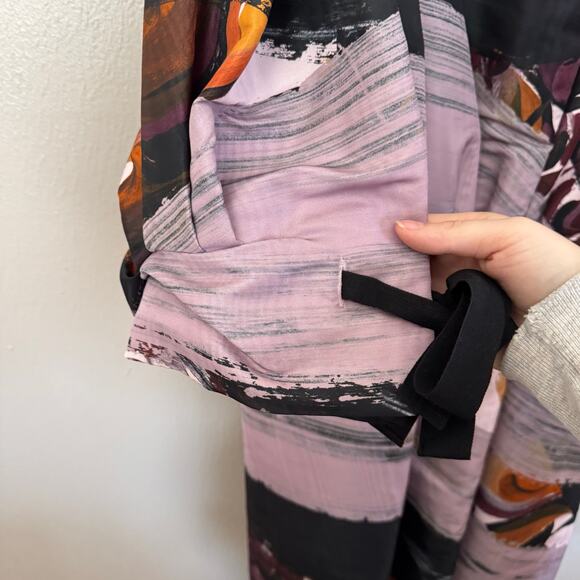 Roksanda EOS Puff Sleeve Moire Dress Size 6 Casual midi short sleeve - Picture 5 of 10